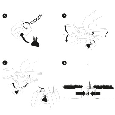 Vole Traps | Set of 4 Tong Traps - Installation