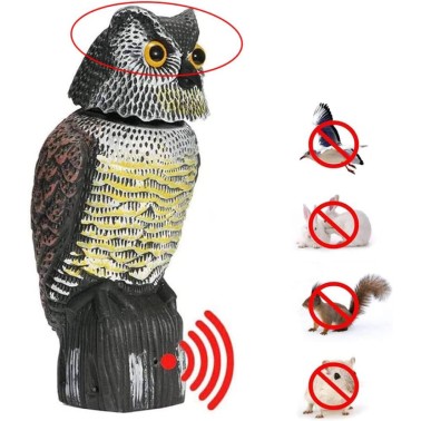 Scarecrow Owl - Rotating Head and Sounds