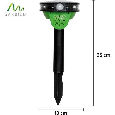 Ahuyentador Solar de Aves – Sonido y Flash LED - Dimensiones