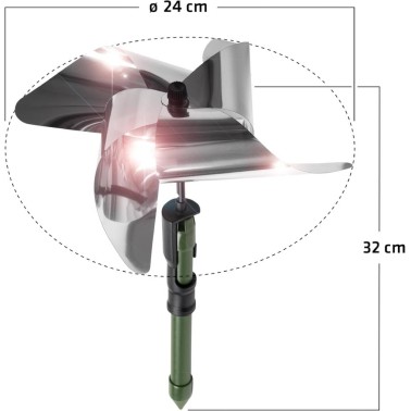 Molinillos de Viento para Espantar Pájaros Dimensiones