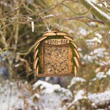 Comedero para Pájaros "Bird Bar" Ideal para atraer a petirrojos, jilgueros, herrerillos, mirlos, gorriones y otras aves