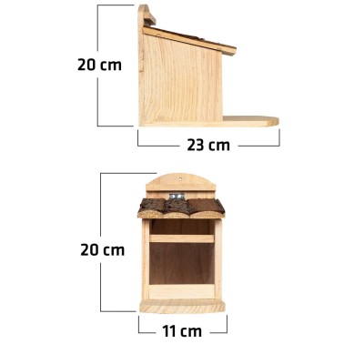 Casa Comedero para Ardillas Dimensiones