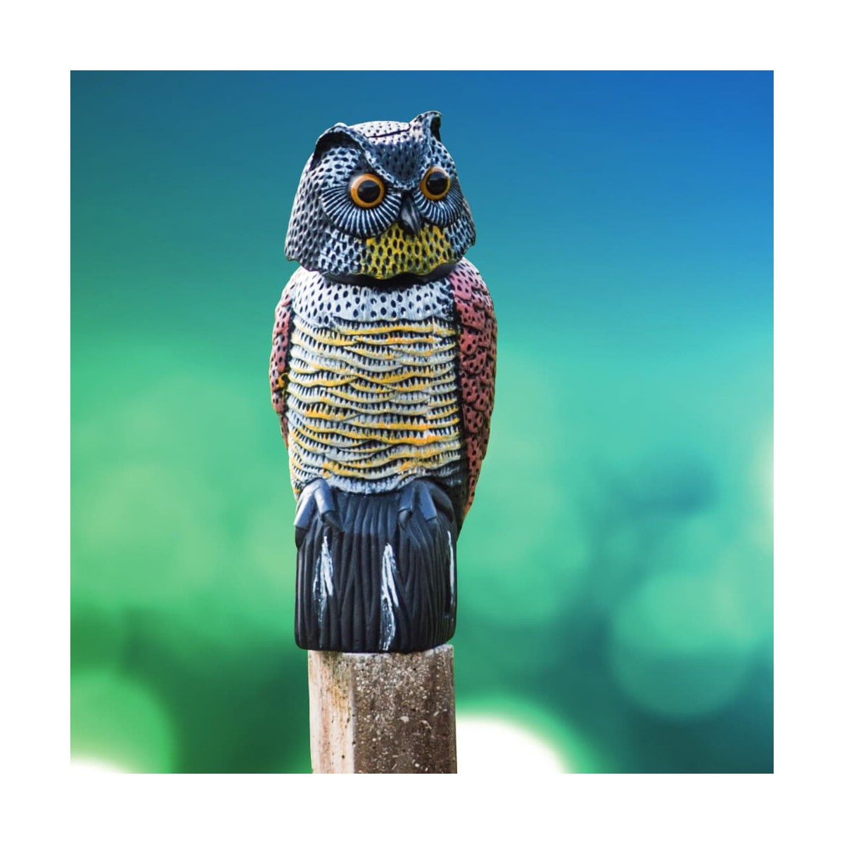 Garden Owl - Rotating Head Owl - Plastic Owl - Owl Decoy